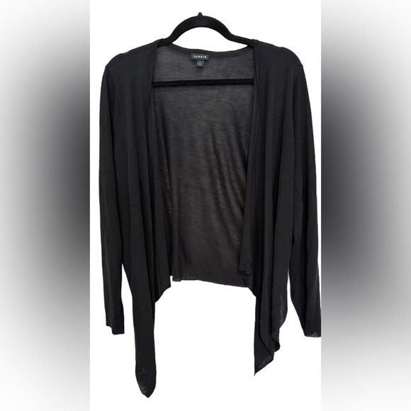 Like New! Torrid Tissue Weight Cardigan, Size 0 (L/12), Black - Picture 5 of 8